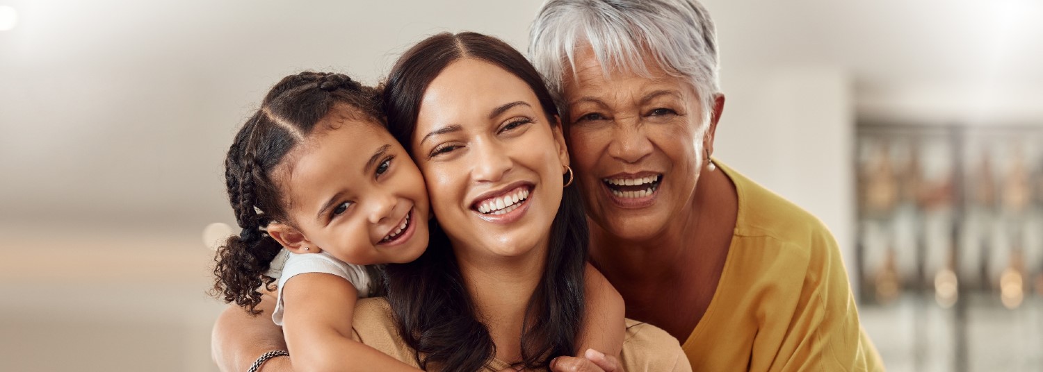 three generations of women