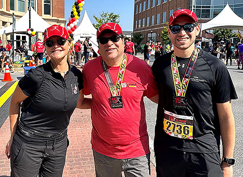 Adele, Michael and Robbie Greenebaum at the Maryland Half-Marathon